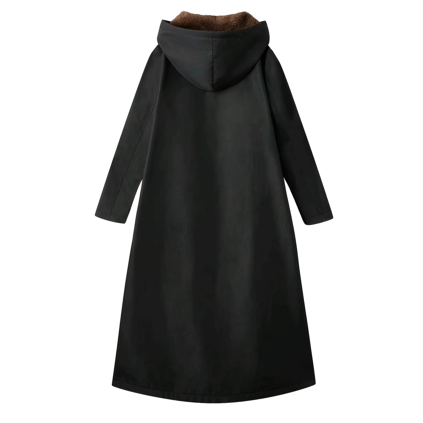 Thickened, Hooded, Long Womens Thermal Coat
