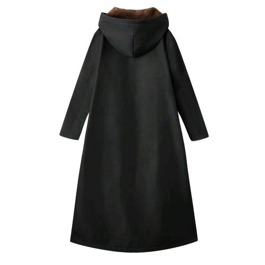 Thickened, Hooded, Long Womens Thermal Coat