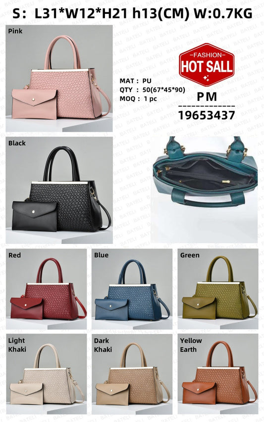 2 In 1 Bold Luxe Structured Handbag - Women's Fashion PU Handbag Custom Made Shoulder Bags Woman Handbag Bag