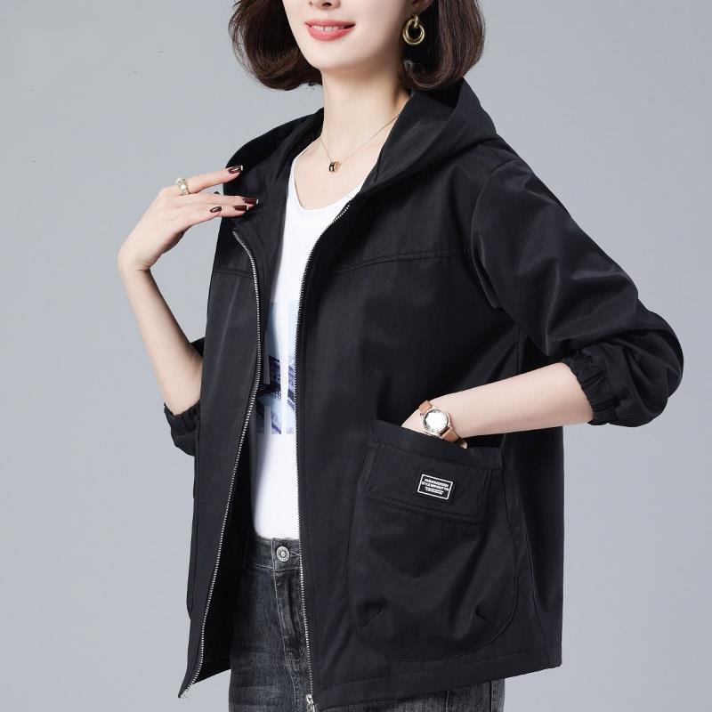 Large Loose Hooded Versatile Casual Age Reducing Jacket