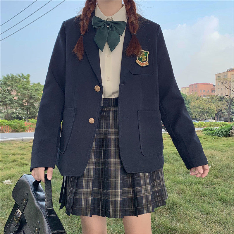 JK Uniform Student Versatile Long Sleeve Jacket Woman
