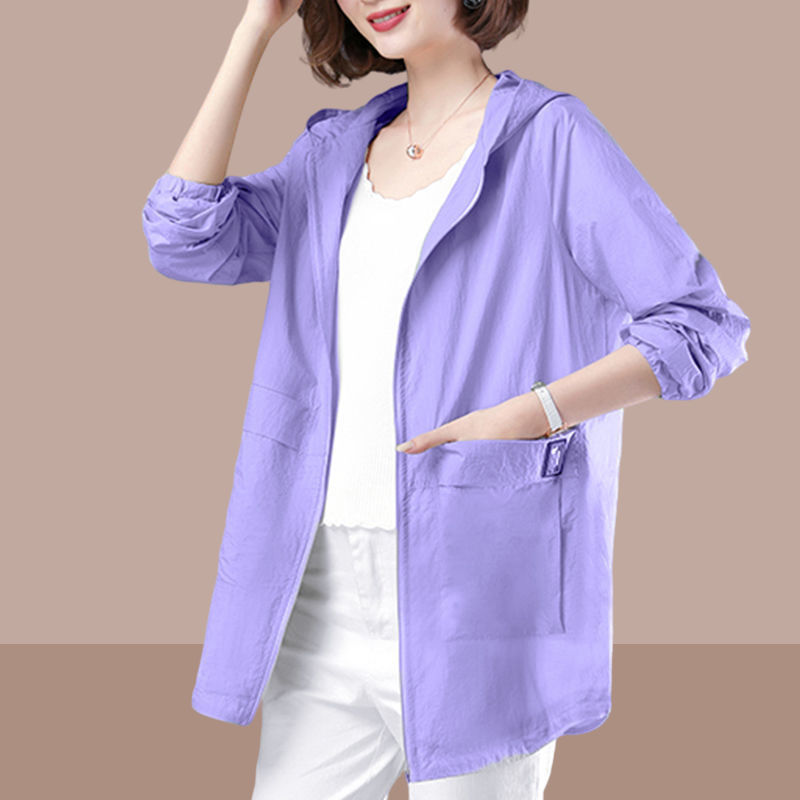 New Mid-length Loose-fitting Plus-size Sun-protective UV-blocking Jacket For Women