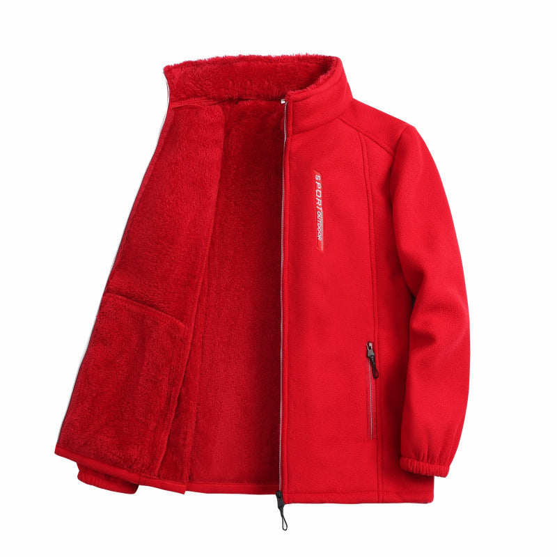 Polar Fleece Jacket Women's Outdoor Sports And Casual Cardigan Woman Cotton Dress Top
