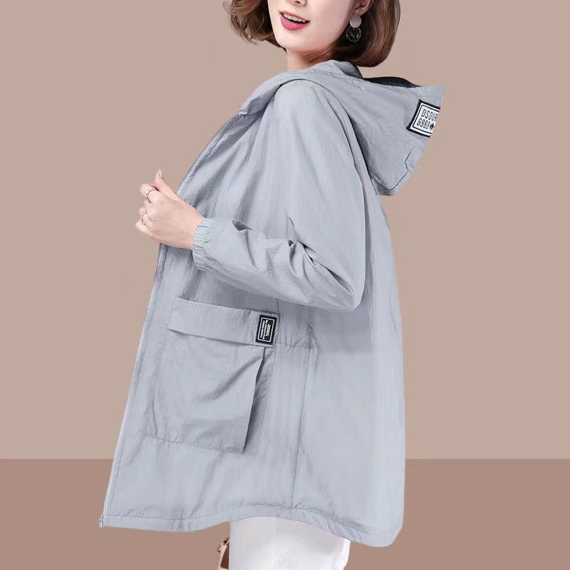 New Mid-length Loose-fitting Plus-size Sun-protective UV-blocking Jacket For Women