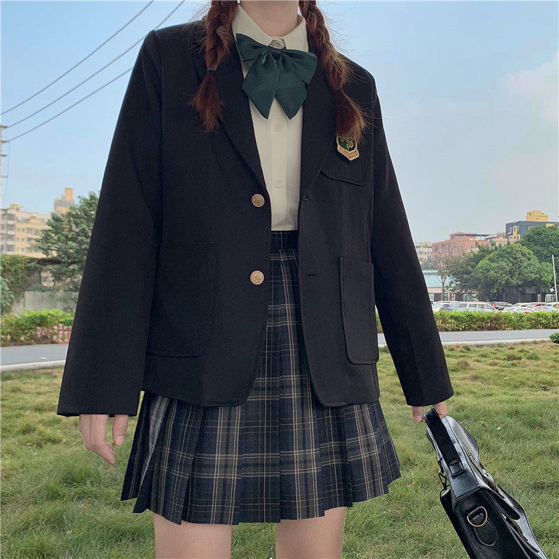 JK Uniform Student Versatile Long Sleeve Jacket Woman