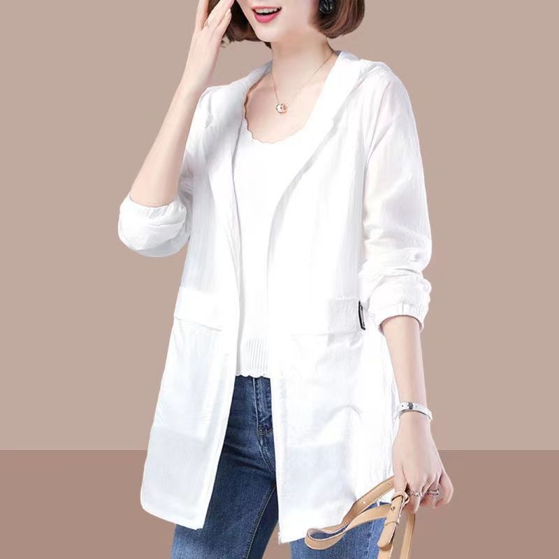 New Mid-length Loose-fitting Plus-size Sun-protective UV-blocking Jacket For Women