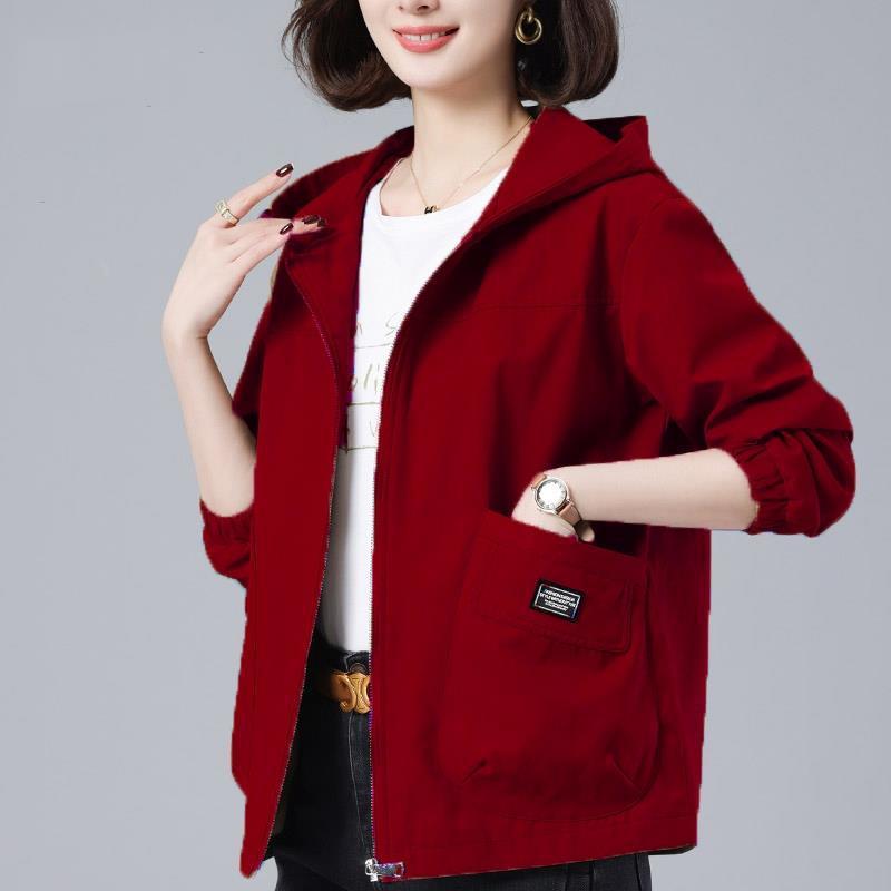 Large Loose Hooded Versatile Casual Age Reducing Jacket