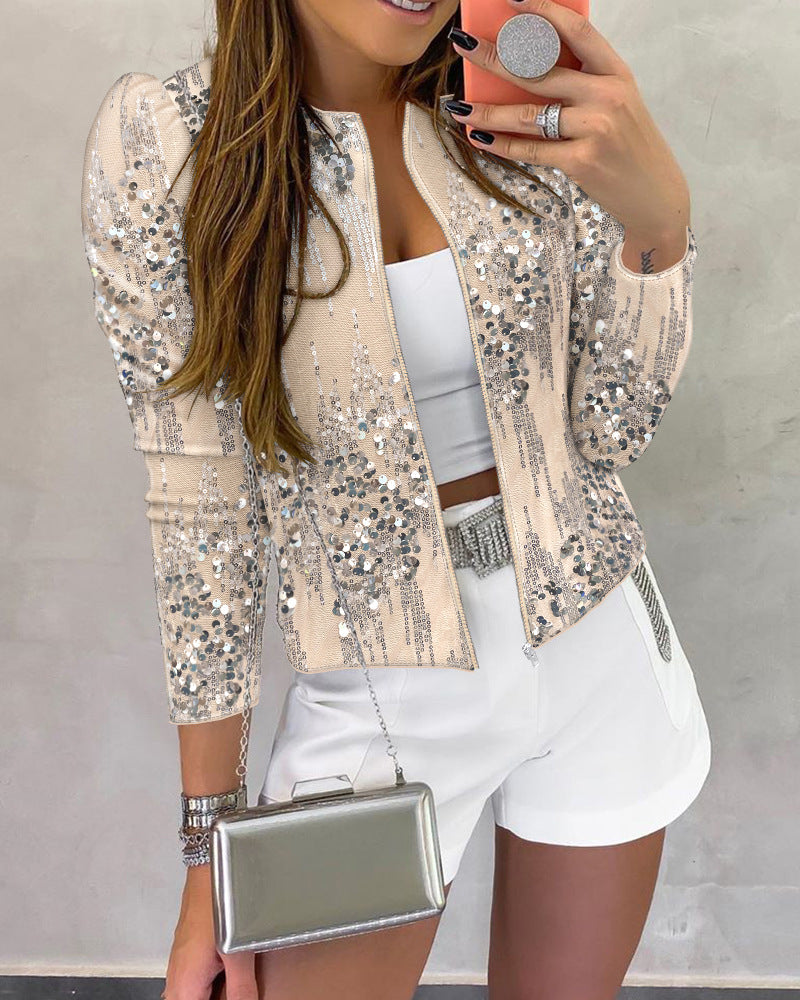 Women's jacket sequined jacket