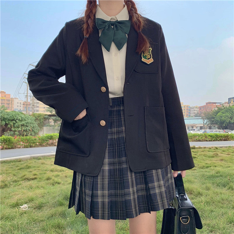 JK Uniform Student Versatile Long Sleeve Jacket Woman