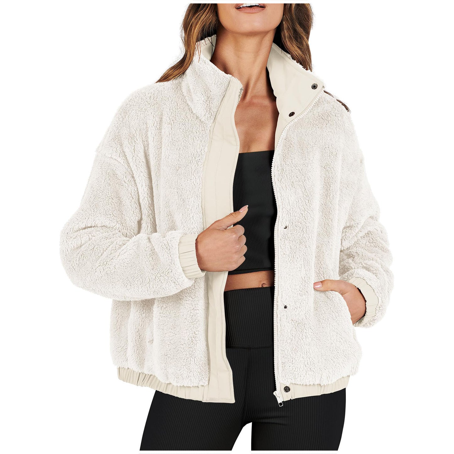 Loose Casual Jacket Soft Plush Warm Jacket