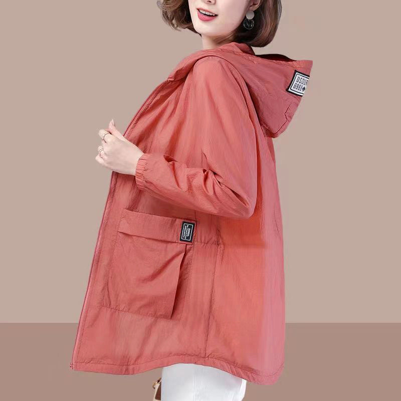 New Mid-length Loose-fitting Plus-size Sun-protective UV-blocking Jacket For Women
